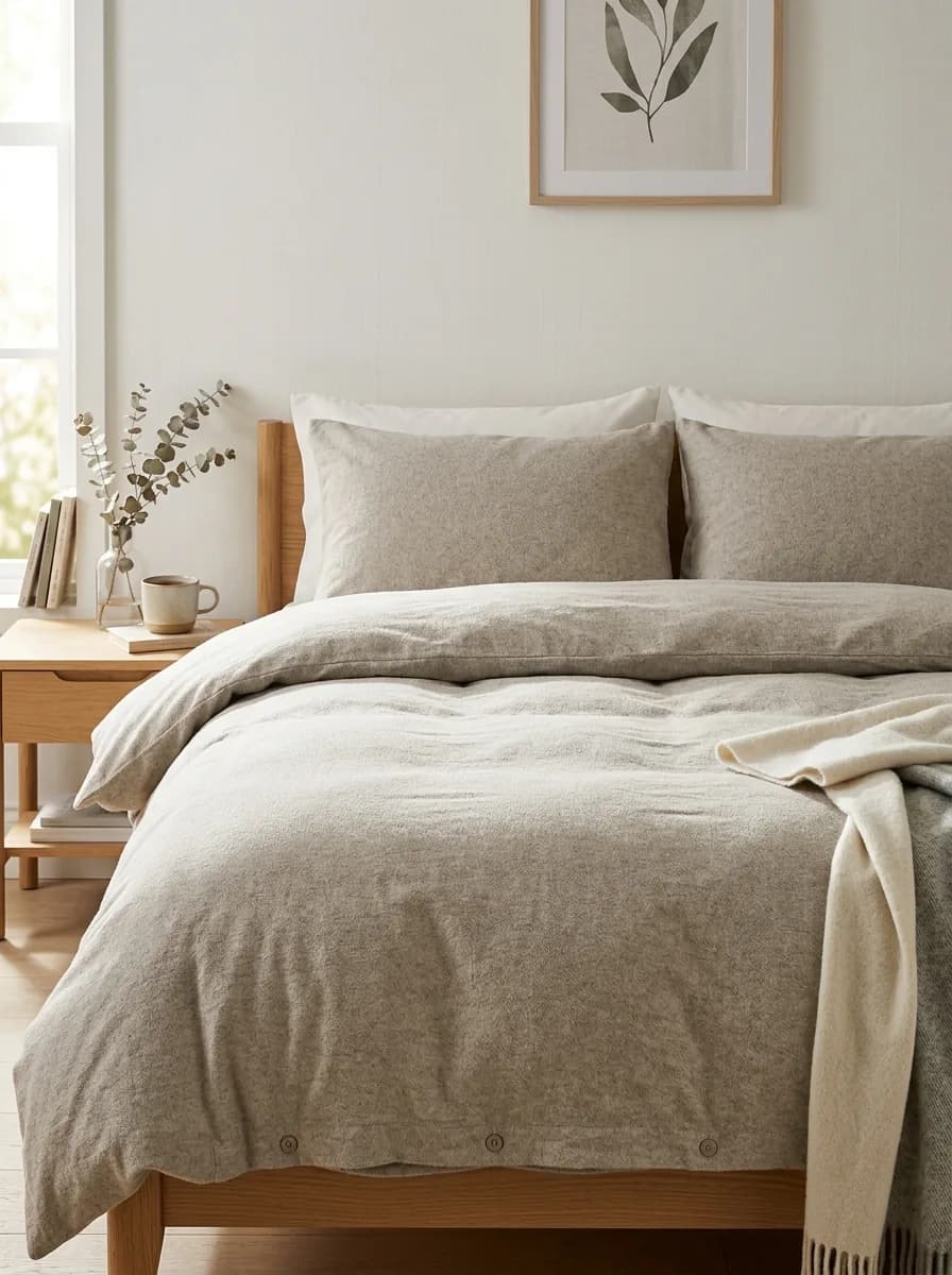 Brushed cotton duvet cover, photographed at the Al Imad workshop